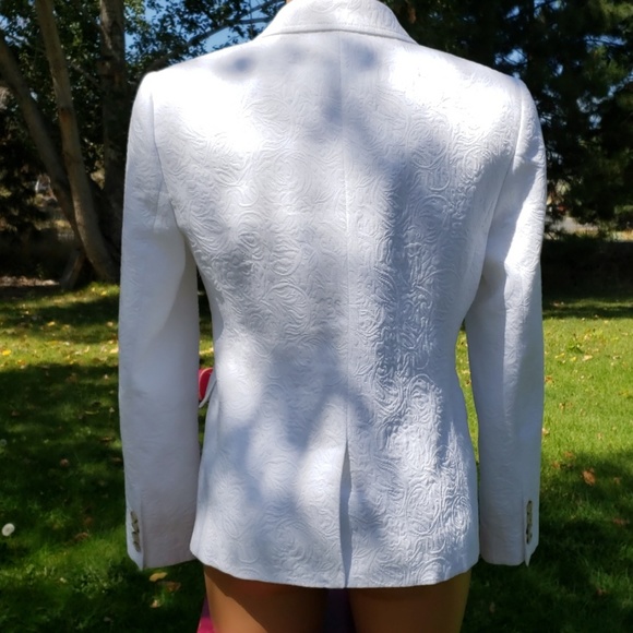 NWOT J. Crew 10P White Tapestry Schoolboy Jacket! - Picture 6 of 8